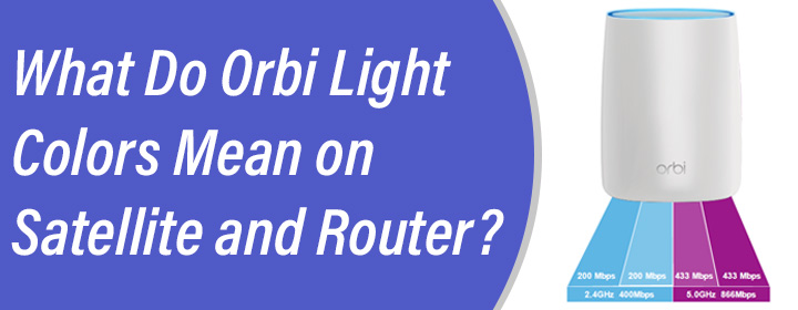 Orbi Light Colors Mean on Satellite and Router