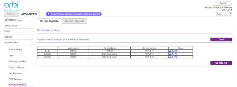 orbi firmware update