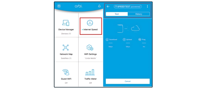 Run Speed and Connectivity Tests